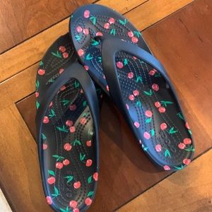 Croc flip flops 🍒🍒🍒